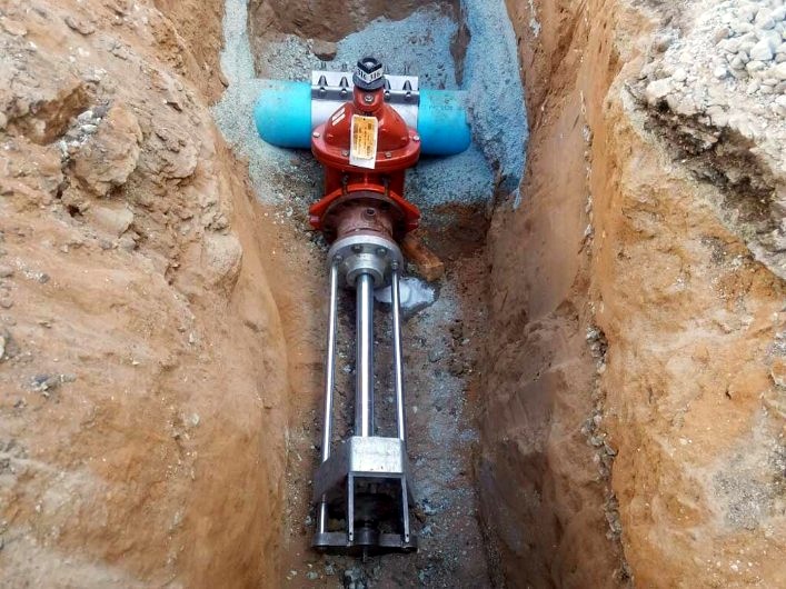 Insta-Valve Plus installation in trench